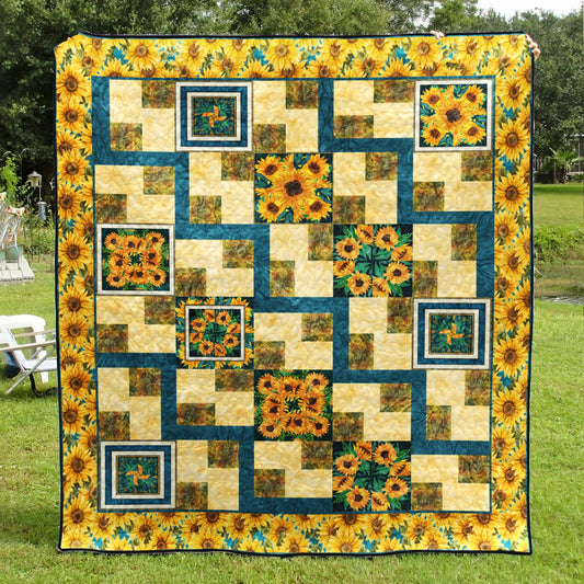 Sunflower Pattern Quilt Blanket MT290606D