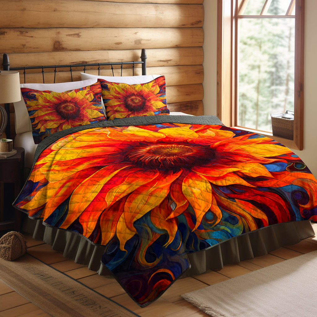 Sunflower Quilt Bed Sheet HM0909010
