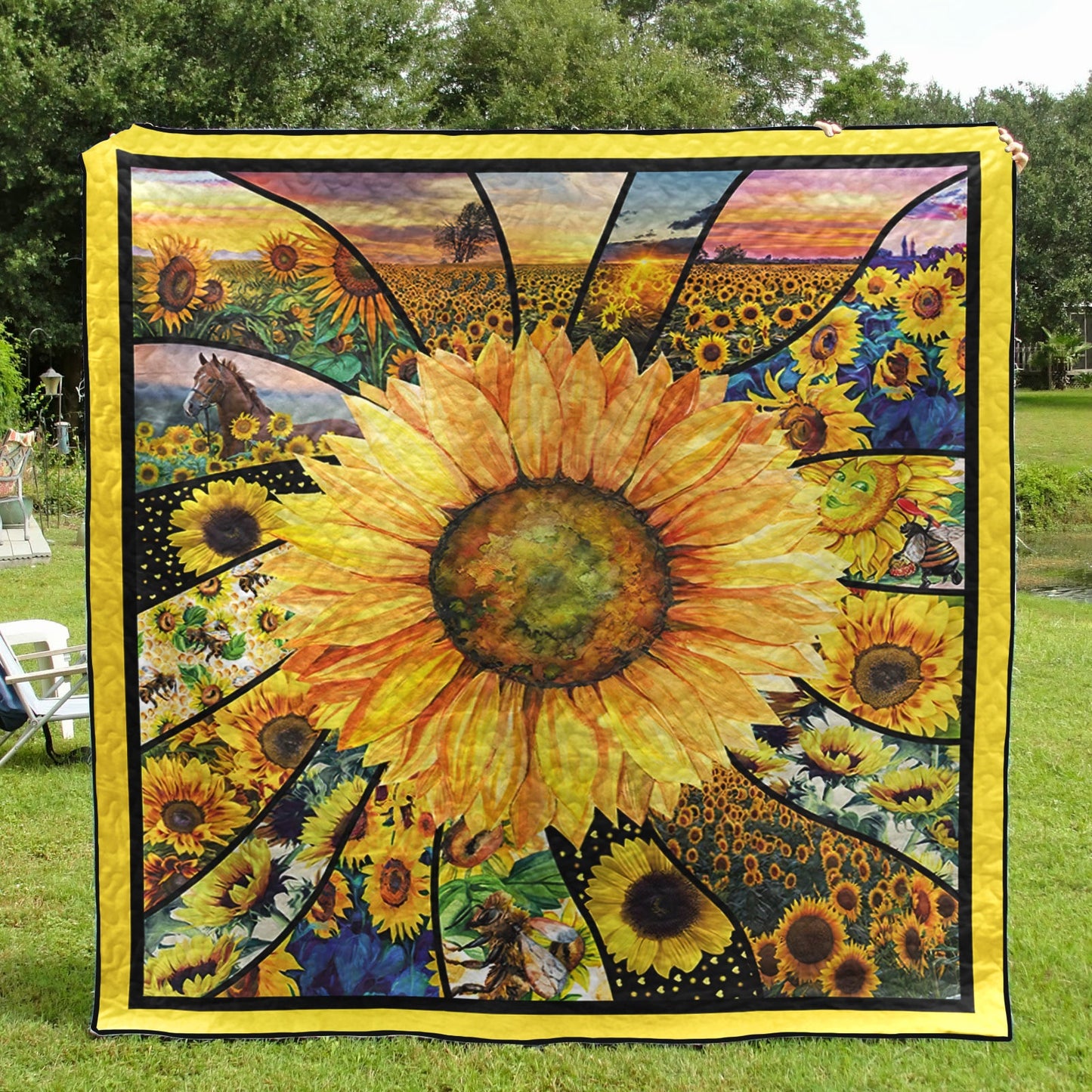 Sunflower Quilt Blanket HM040703M