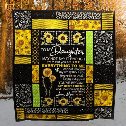 Sunflower To My Daughter CLA0810466Q Quilt Blanket