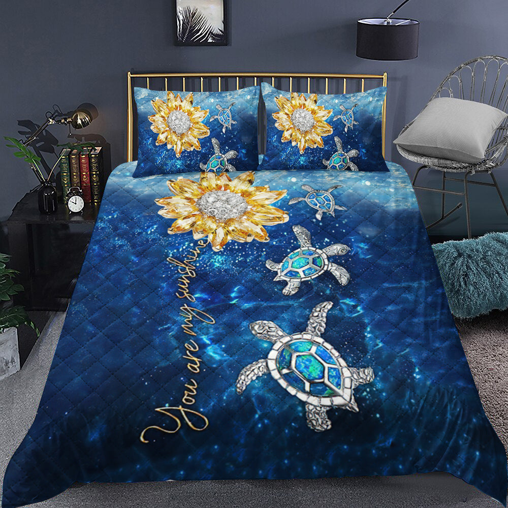 Sunflower Turtle Quilt Bedding Set TL270909