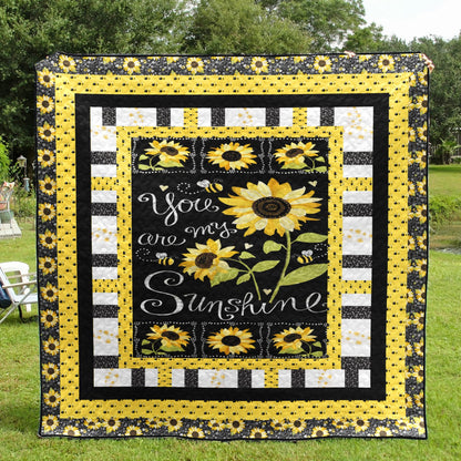 Sunflower You Are My Sunshine CLA0810469Q Quilt Blanket