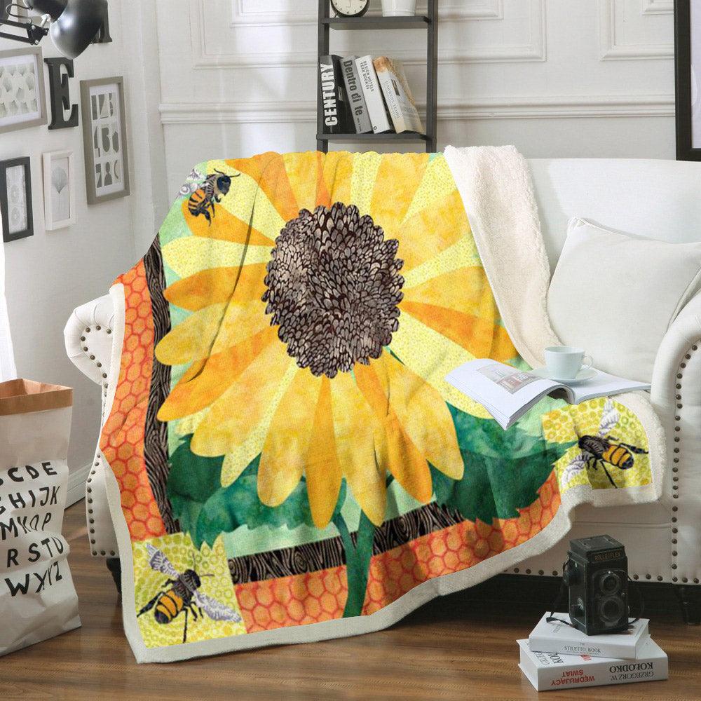 Sunflower BL1809115F Sherpa Fleece Blanket