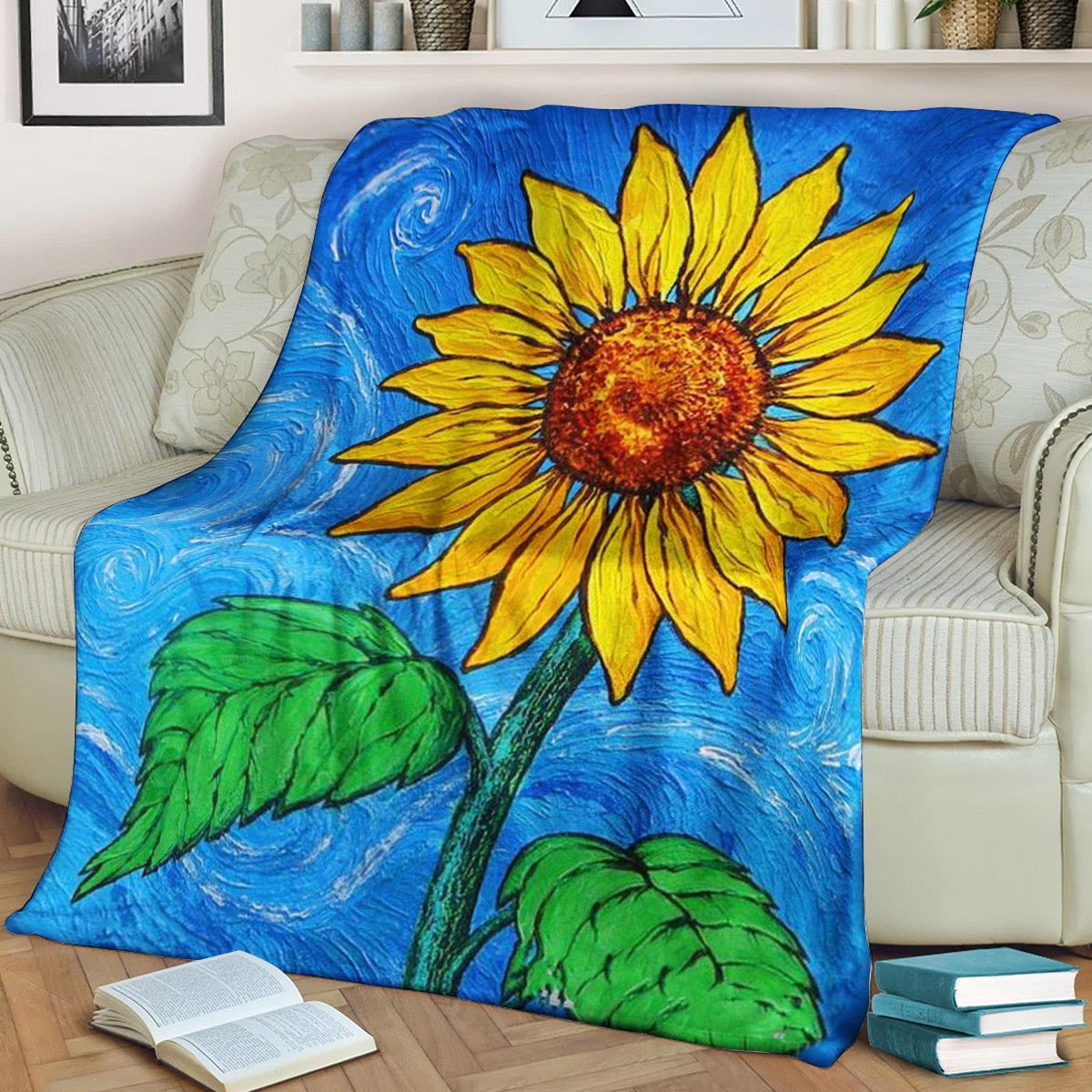 Sunflower BT070983F Sherpa Fleece Blanket