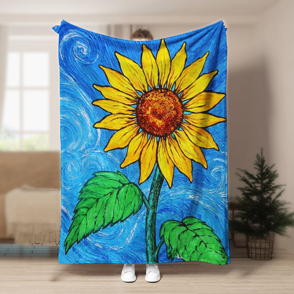 Sunflower BT070983F Sherpa Fleece Blanket