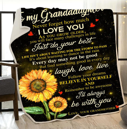 Sunflower CLM1110174S Sherpa Fleece Blanket