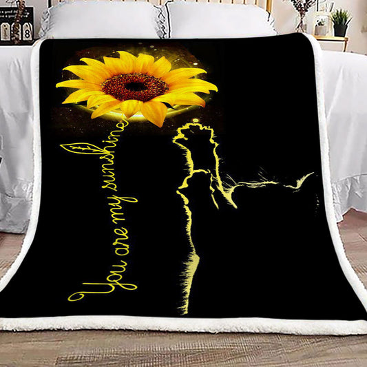 Sunflower Cat You Are My Sunshine CL16110568MDF Sherpa Fleece Blanket