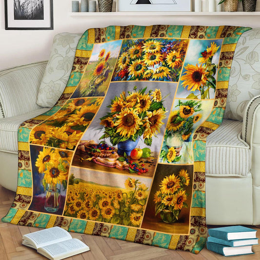 Sunflower DD0309085F Sherpa Fleece Blanket
