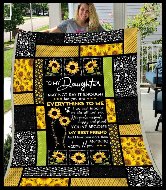 Sunflower For Daughter From Mom CL25110597MDF Sherpa Fleece Blanket