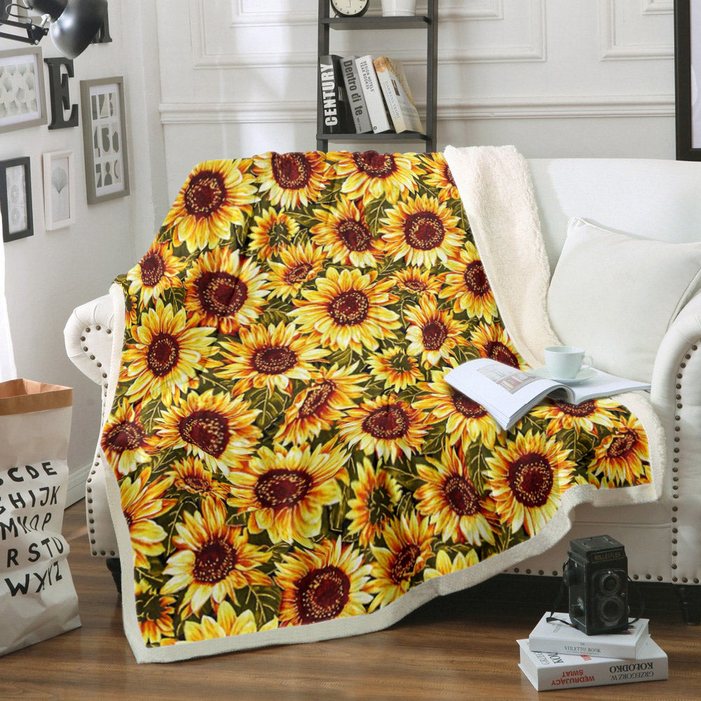 Sunflower HM240830TT Sherpa Fleece Blanket