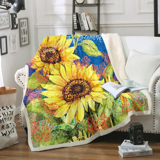 Sunflower HM240831TT Sherpa Fleece Blanket
