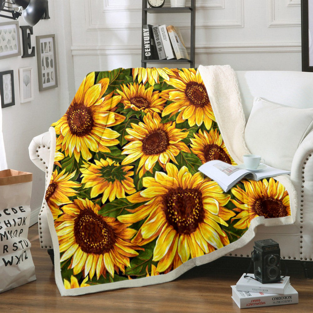 Sunflower HM240833TT Sherpa Fleece Blanket
