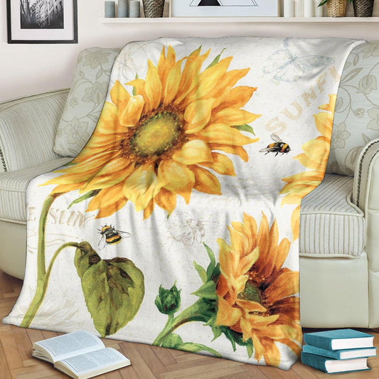 Sunflower HN040996F Sherpa Fleece Blanket