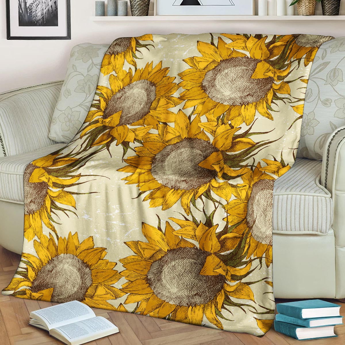 Sunflower HN300880F Sherpa Fleece Blanket