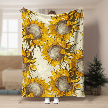 Sunflower HN300880F Sherpa Fleece Blanket