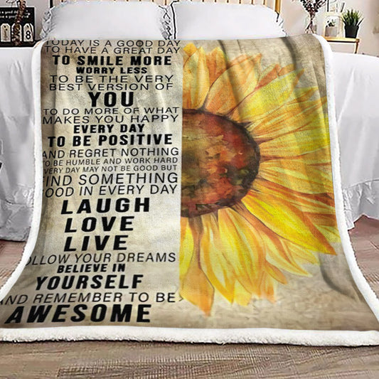 Sunflower ML0510264F Sherpa Fleece Blanket