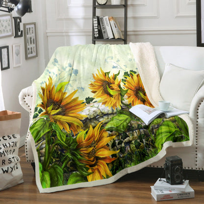 Sunflower TL140825TM Sherpa Fleece Blanket