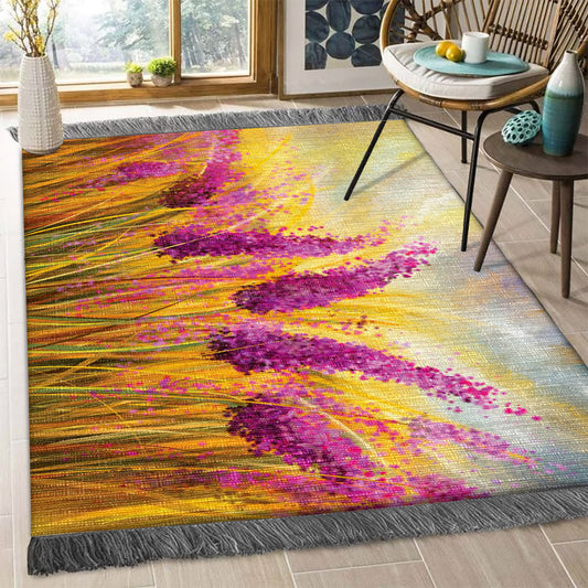 Sunny Lavender Field HM1610181F Decorative Floor-cloth