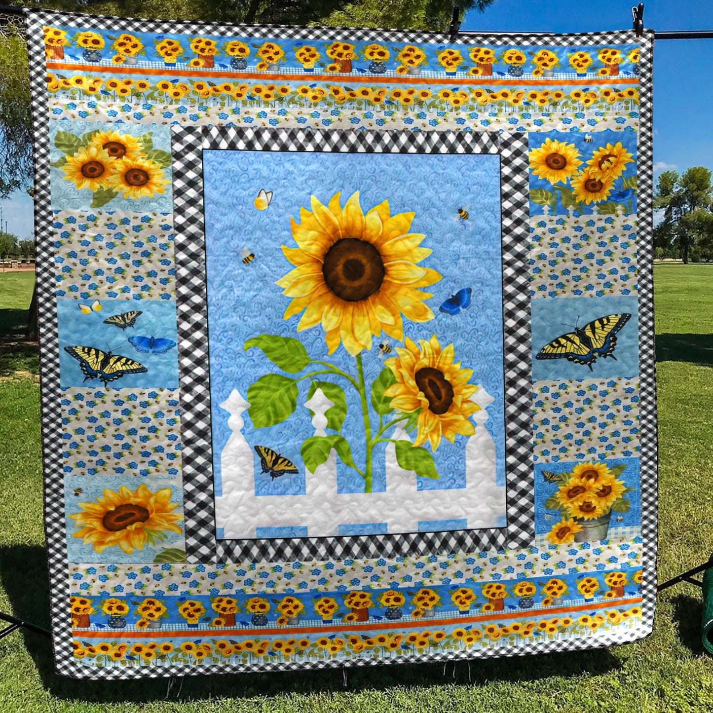 Sunshine Sunflowers Quilt Blanket MT300605D