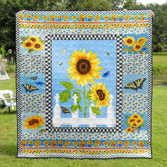 Sunshine Sunflowers Quilt Blanket MT300605D