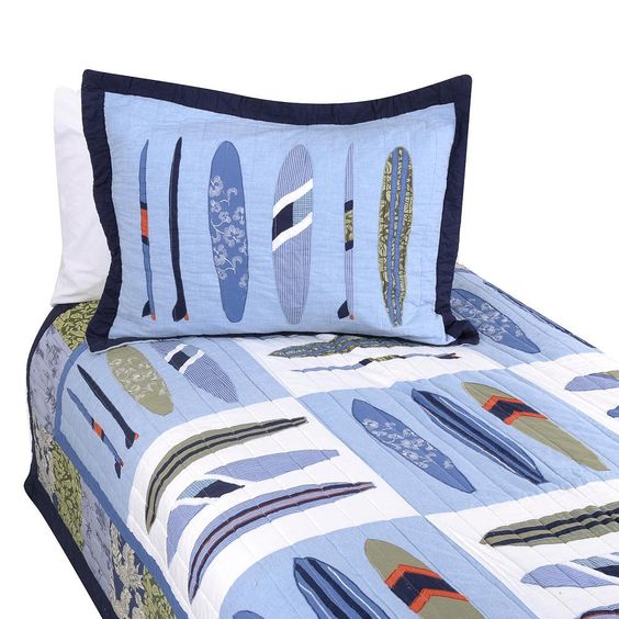 Surf CLM1809178B Quilt Bedding Set