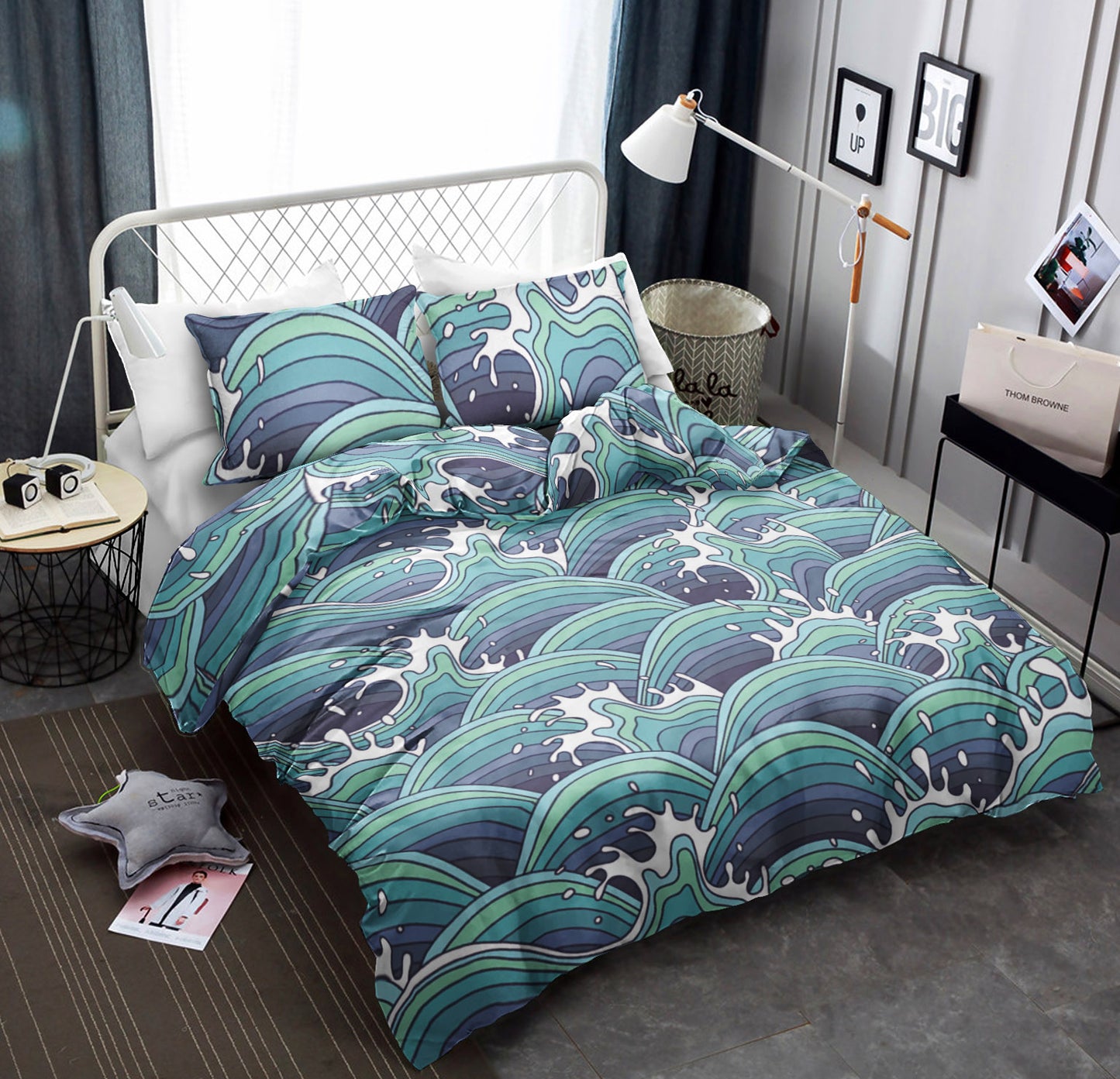 Surf Blue Wave CLA19100623B Bedding Sets