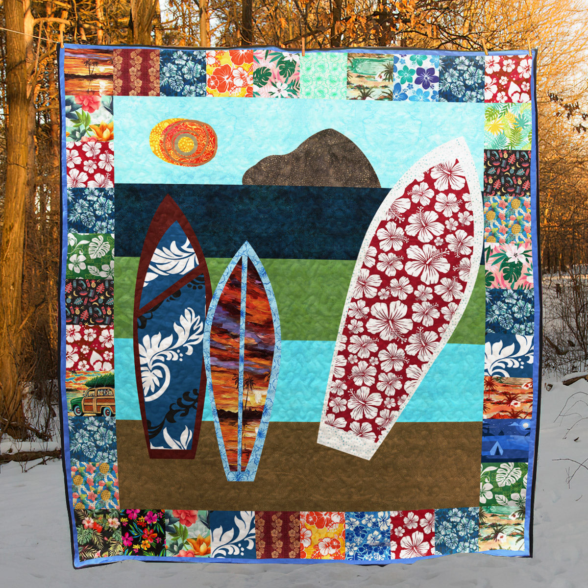 Surfing CL1306114 Quilt Blanket