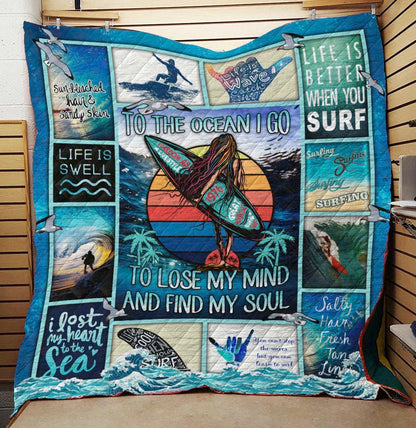 Surfing NG070801B TBG Quilt Blanket