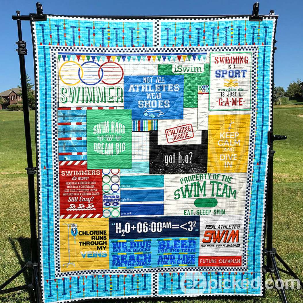 Swim Hard Dream Big CLT170664 Quilt Blanket