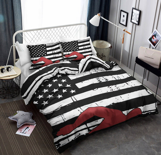 Swimming American Flag CLM260867 Bedding Sets