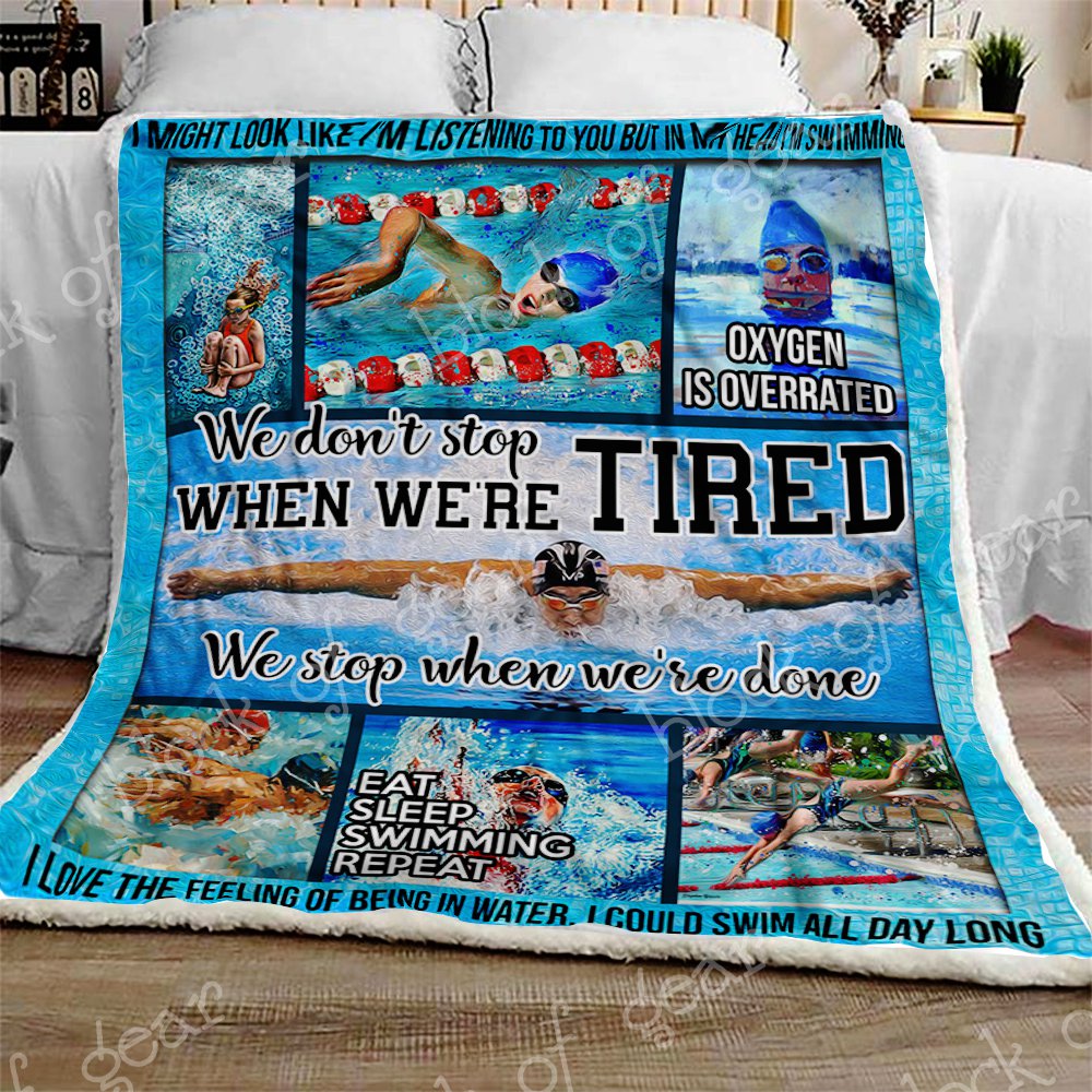 Swimming CL301293MDF Sherpa Fleece Blanket