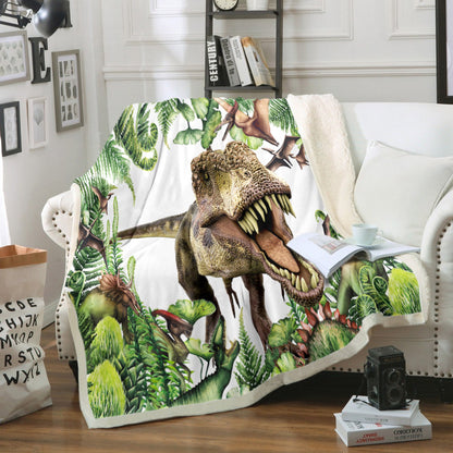 T Rex Dinosaur TL270872F Sherpa Fleece Blanket