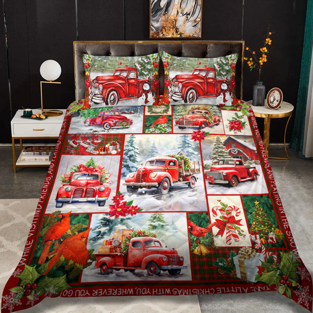 Take A Little Christmas With You Quilt Bed Sheet TM140908