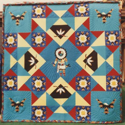 Tawa Sun Kachina Native American CLA0111816Q Quilt Blanket