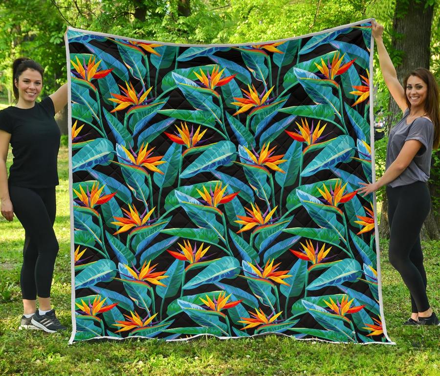 Teal Tropical CLH3110600Q Quilt Blanket