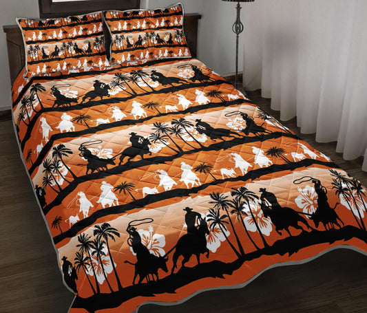 Team Roping Quilt Bedding Set TL160917