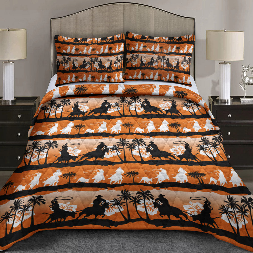 Team Roping Quilt Bedding Set TL160917