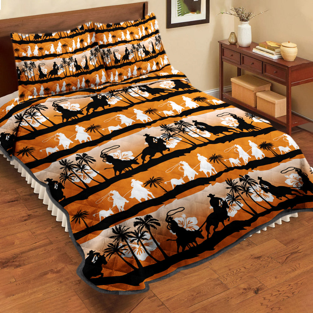 Team Roping Quilt Bedding Set TL160917