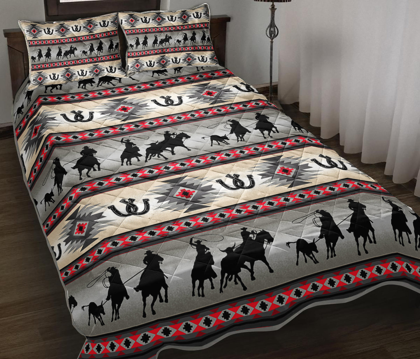 Team Roping Quilt Bedding Set TL170903