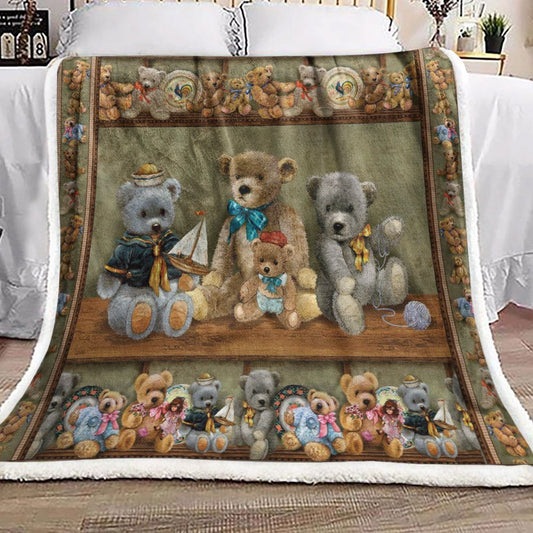 Teddy Bear BL2110270F Sherpa Fleece Blanket