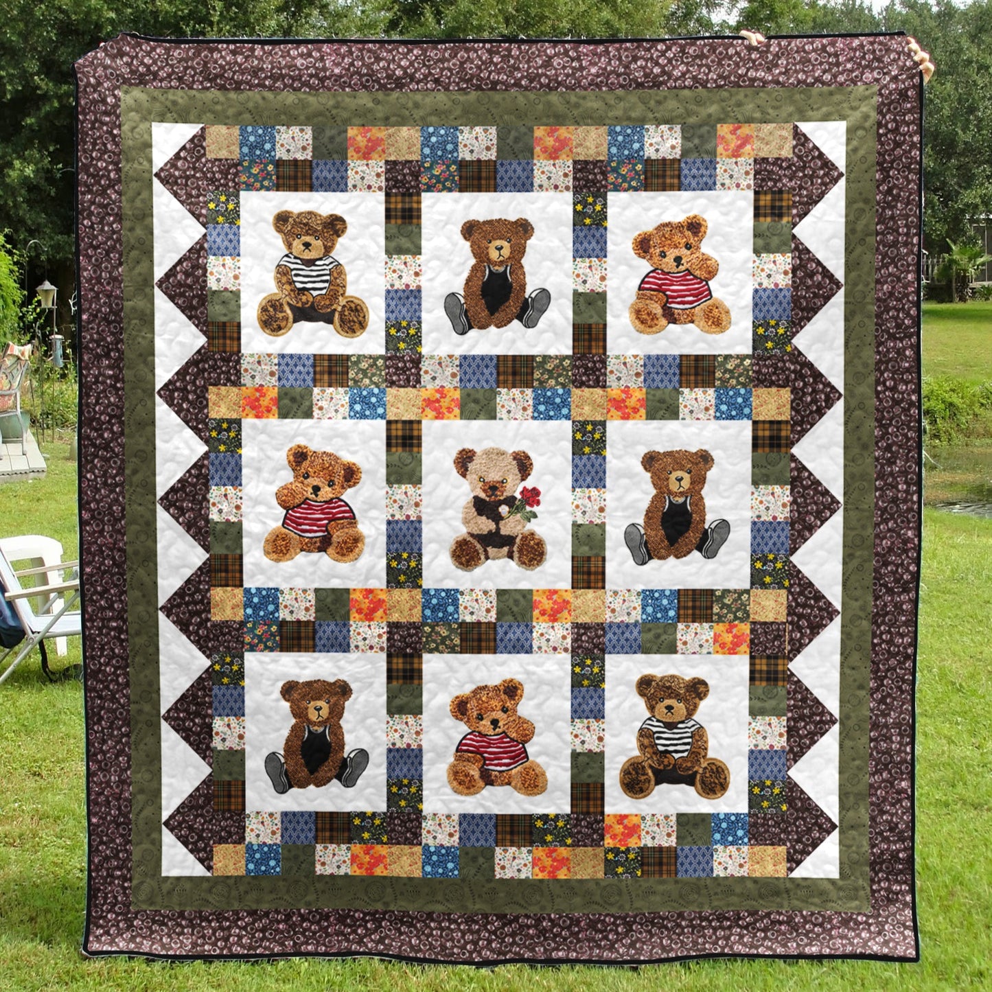 Teddy Bear CLT0111288H Art Quilt