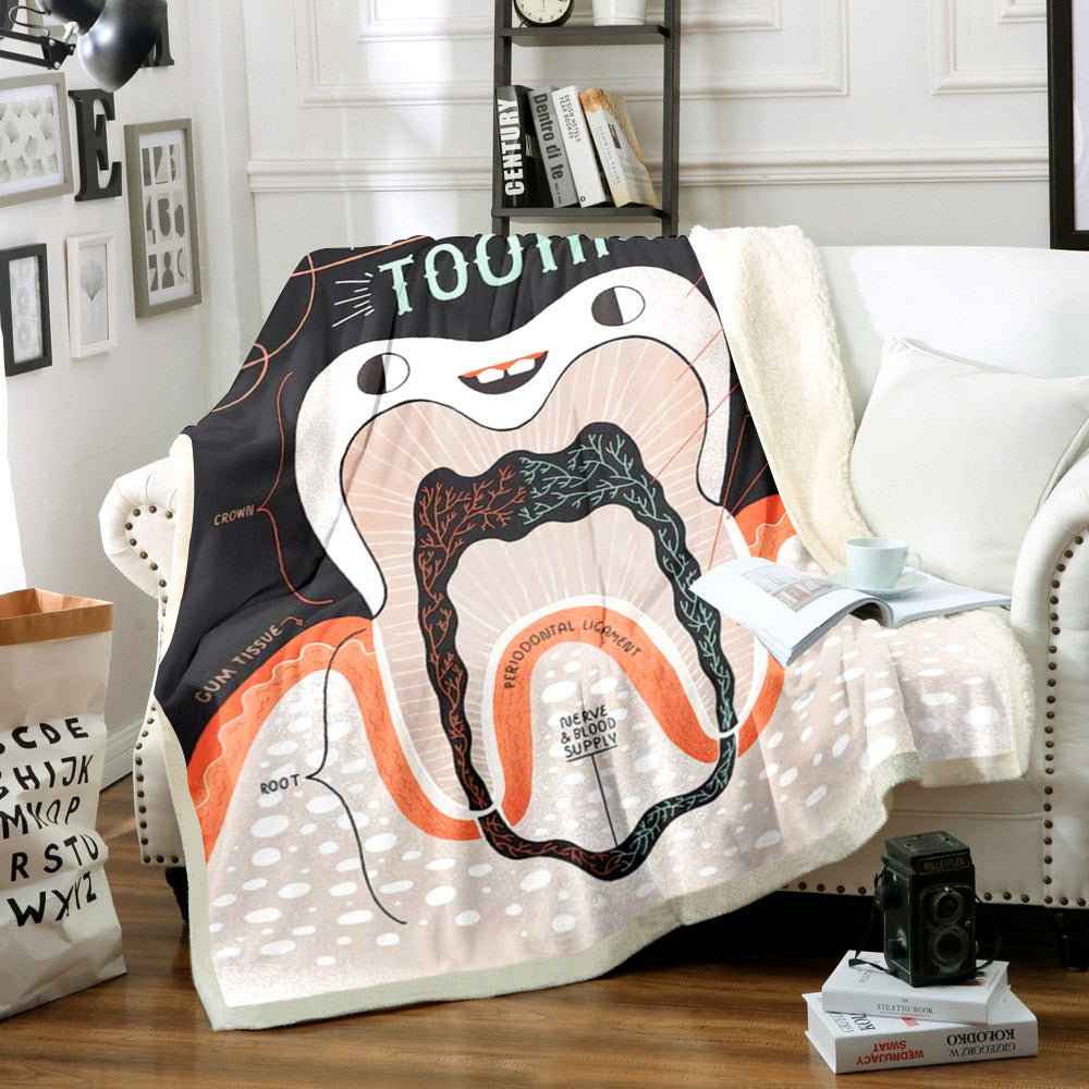 Teeth HT1810266TT Sherpa Fleece Blanket