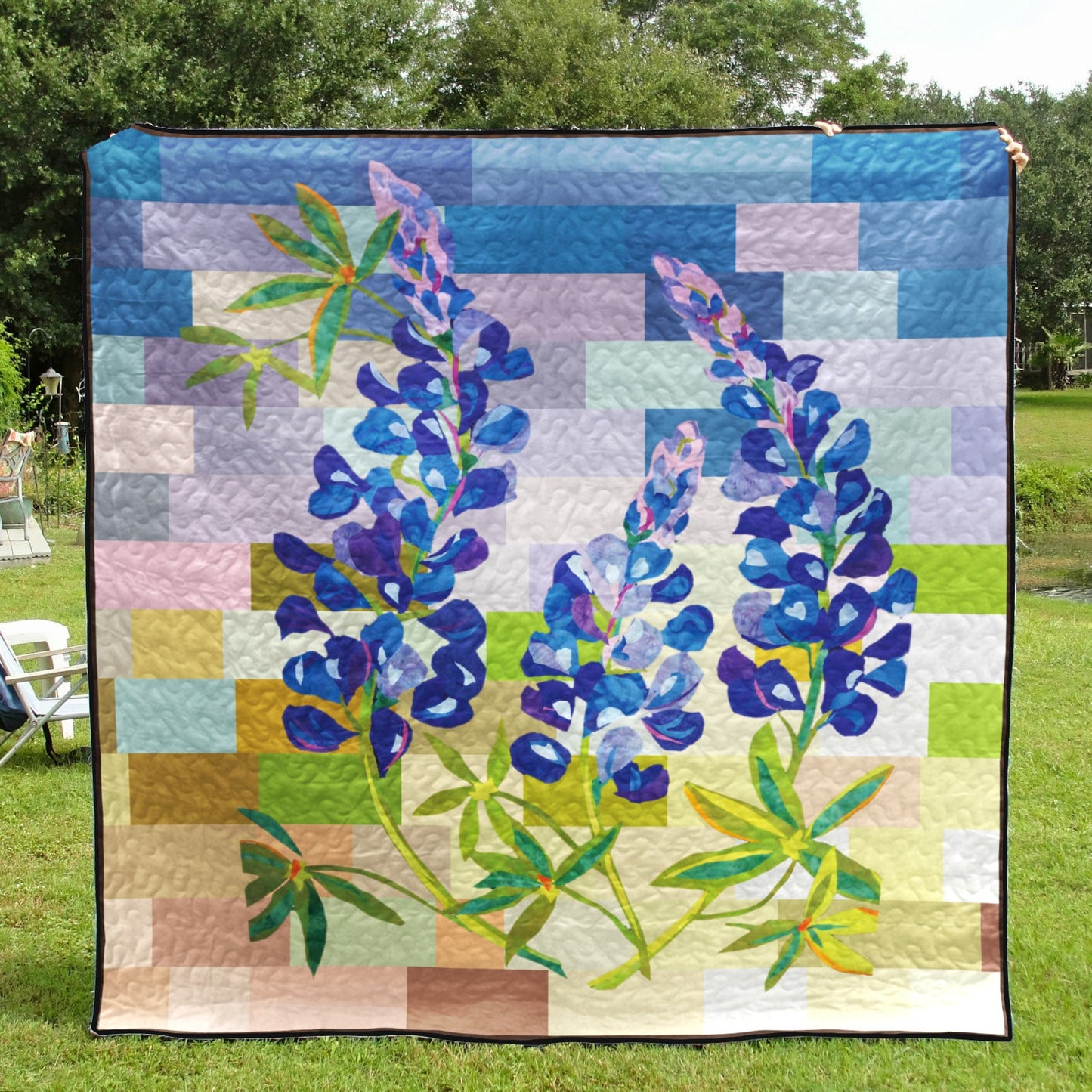 Texas Bluebonnets CLA0111821Q Quilt Blanket