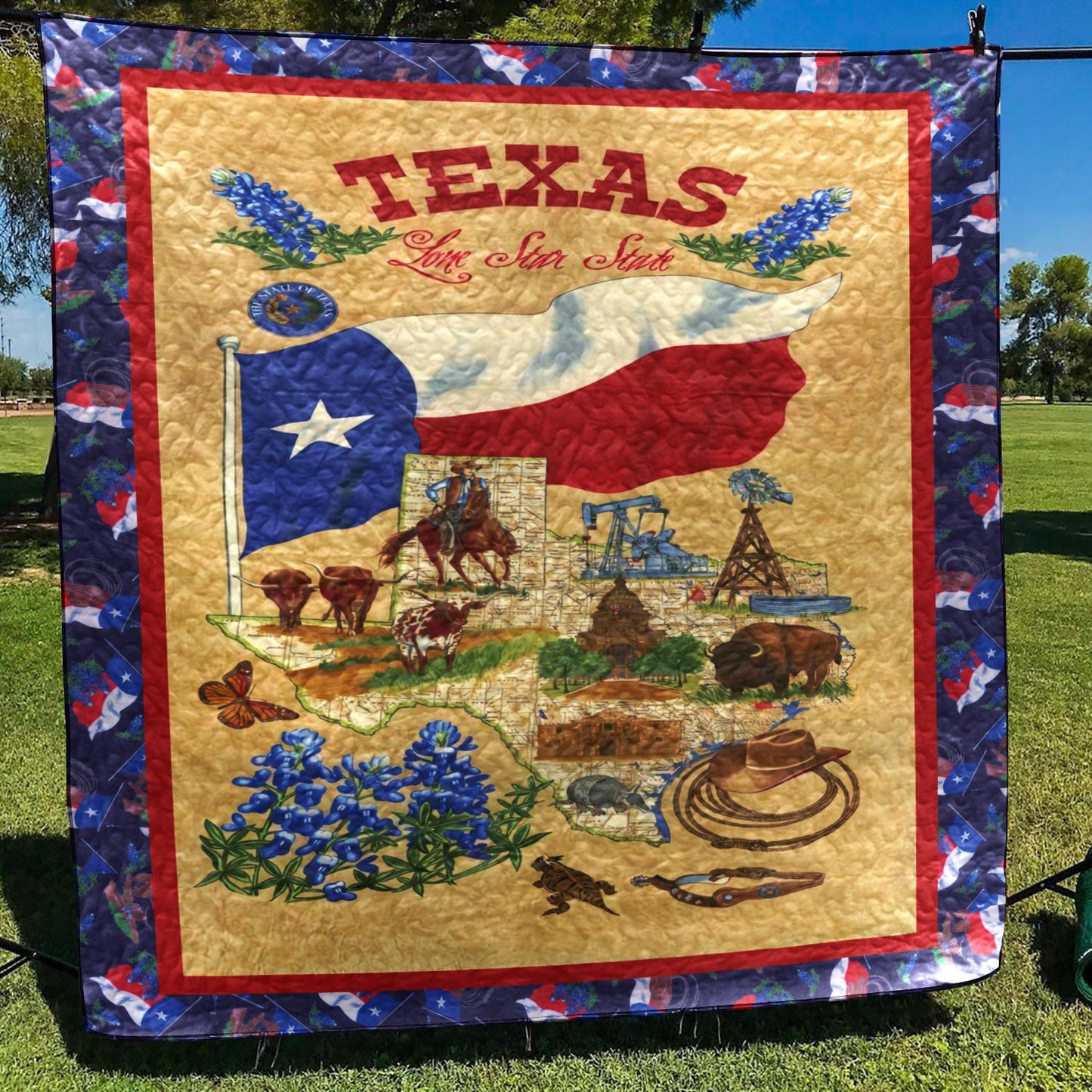 Texas Lone Star CLT0511157H Quilt Blanket