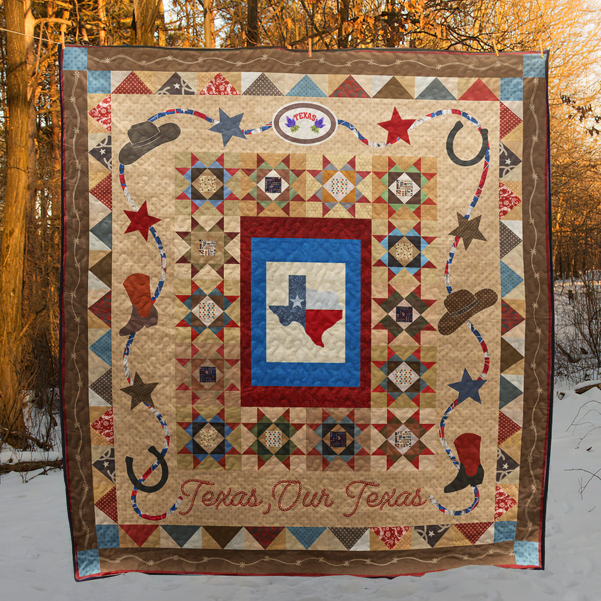 Texas Quilt Blanket HN130605M