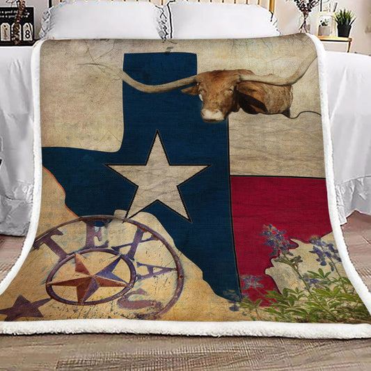 Texas CG0710192TT Sherpa Fleece Blanket