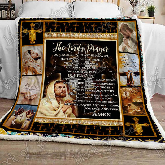 The Lords Prayer CL2709467MDF Sherpa Fleece Blanket
