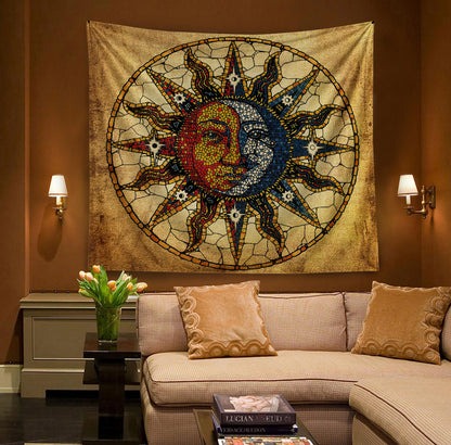 The Sun And The Moon TT130810TM Decorative Wall Hanging Tapestry