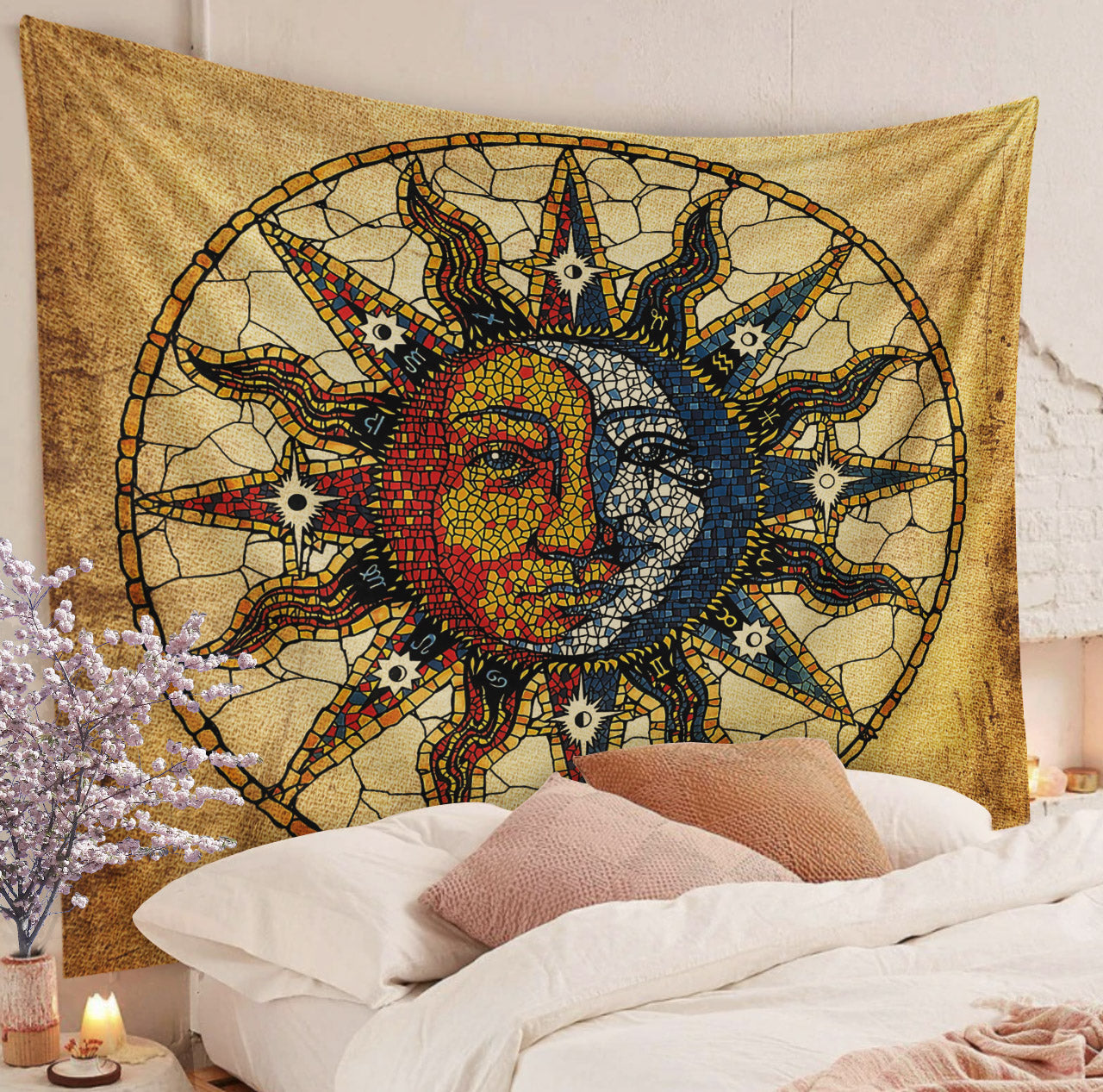 The Sun And The Moon TT130810TM Decorative Wall Hanging Tapestry