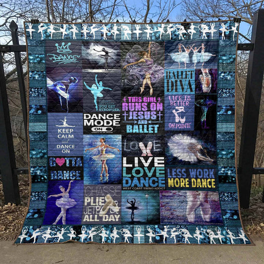 This Girl Runs On Jesus And Ballet CL16100242MDQ Quilt Blanket